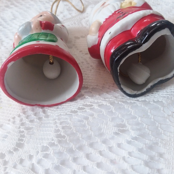 Vintage Santa and Mrs Clause Christmas Ornaments - Picture 4 of 6